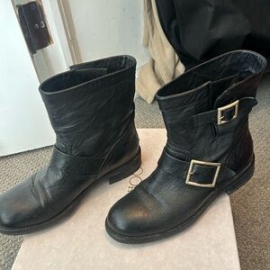 Jimmy Choo Black Combat & Moto Boots